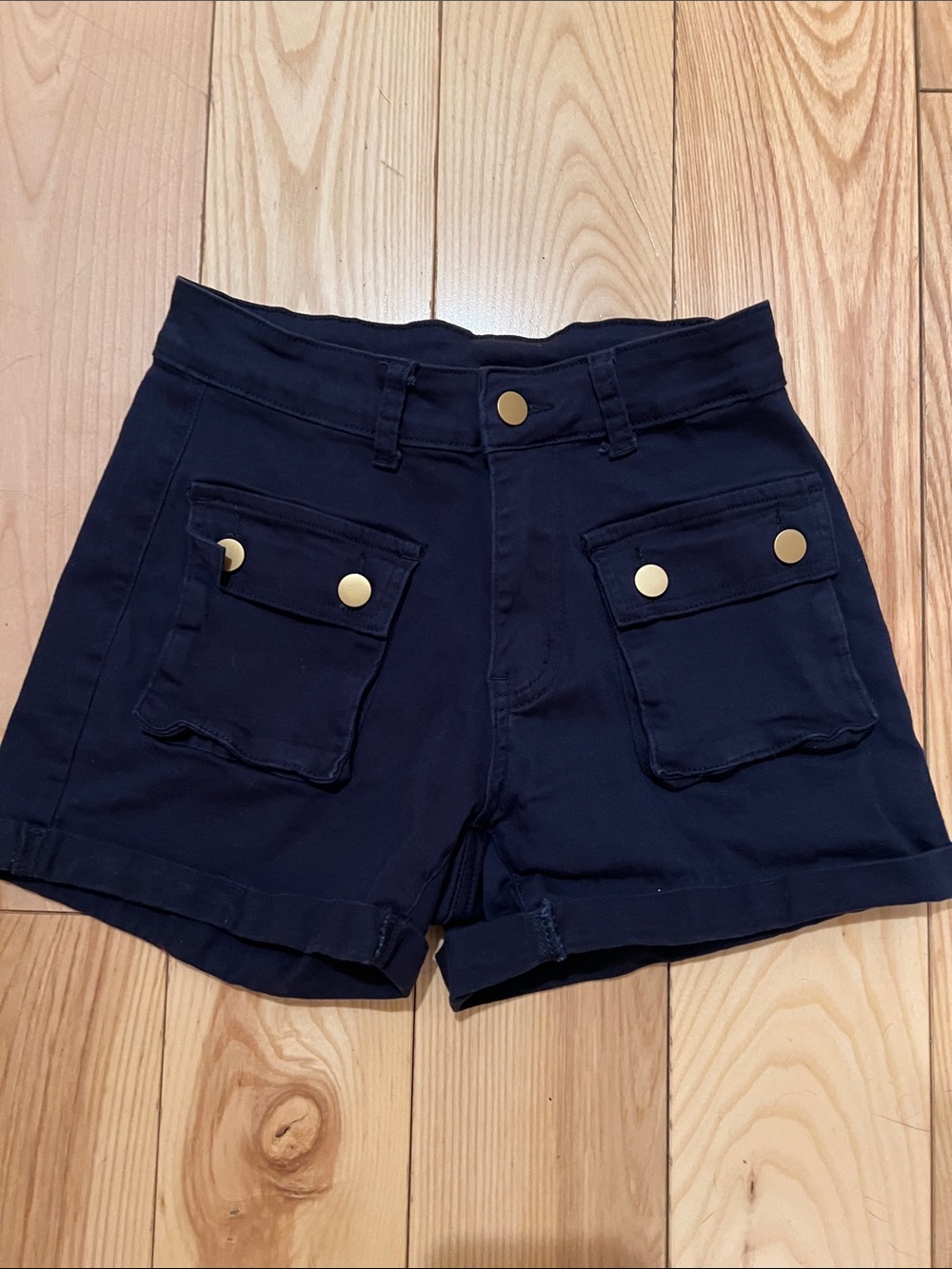 Women’s Navy High-Rise Utility Pocket Shorts